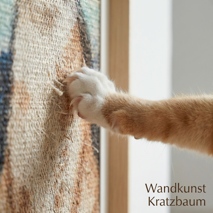 Kratzbild für Katzen – stilvolles Wandkratzbrett als Wanddeko