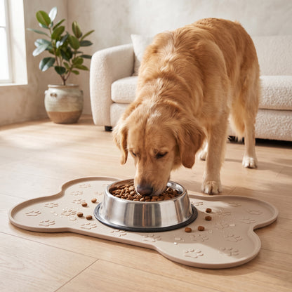 Bone Shaped Silicone Dog Feeding Mat