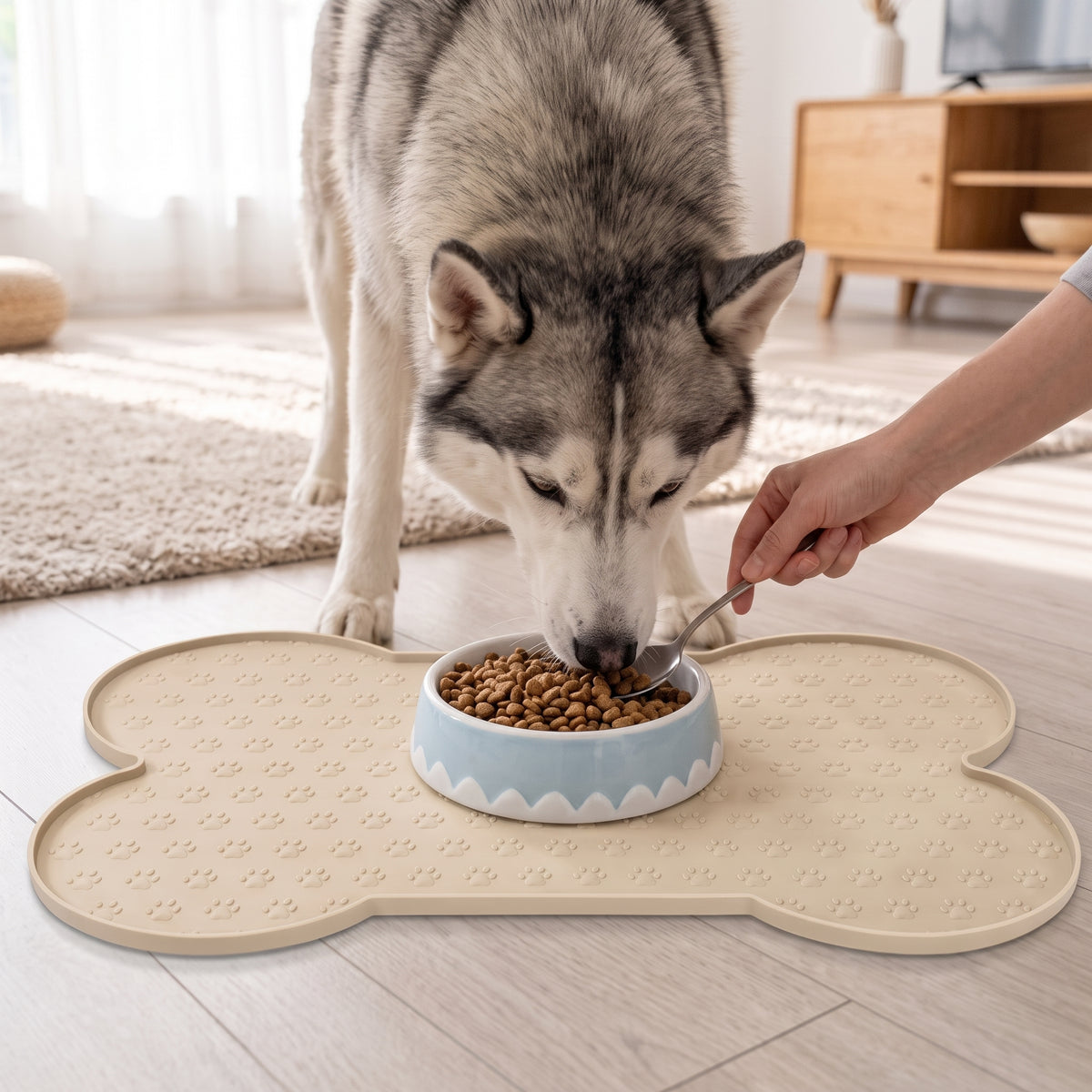 Bone Shaped Silicone Dog Feeding Mat