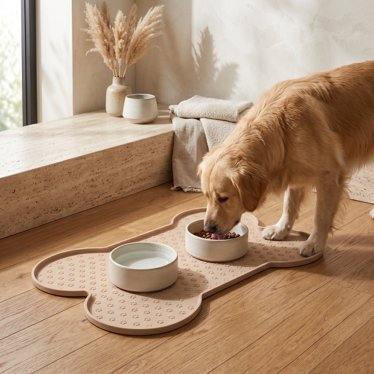 Bone Shaped Silicone Dog Feeding Mat