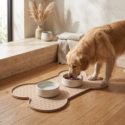 Bone Shaped Silicone Dog Feeding Mat