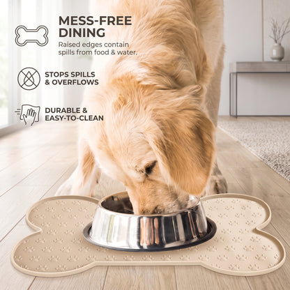 Bone Shaped Silicone Dog Feeding Mat