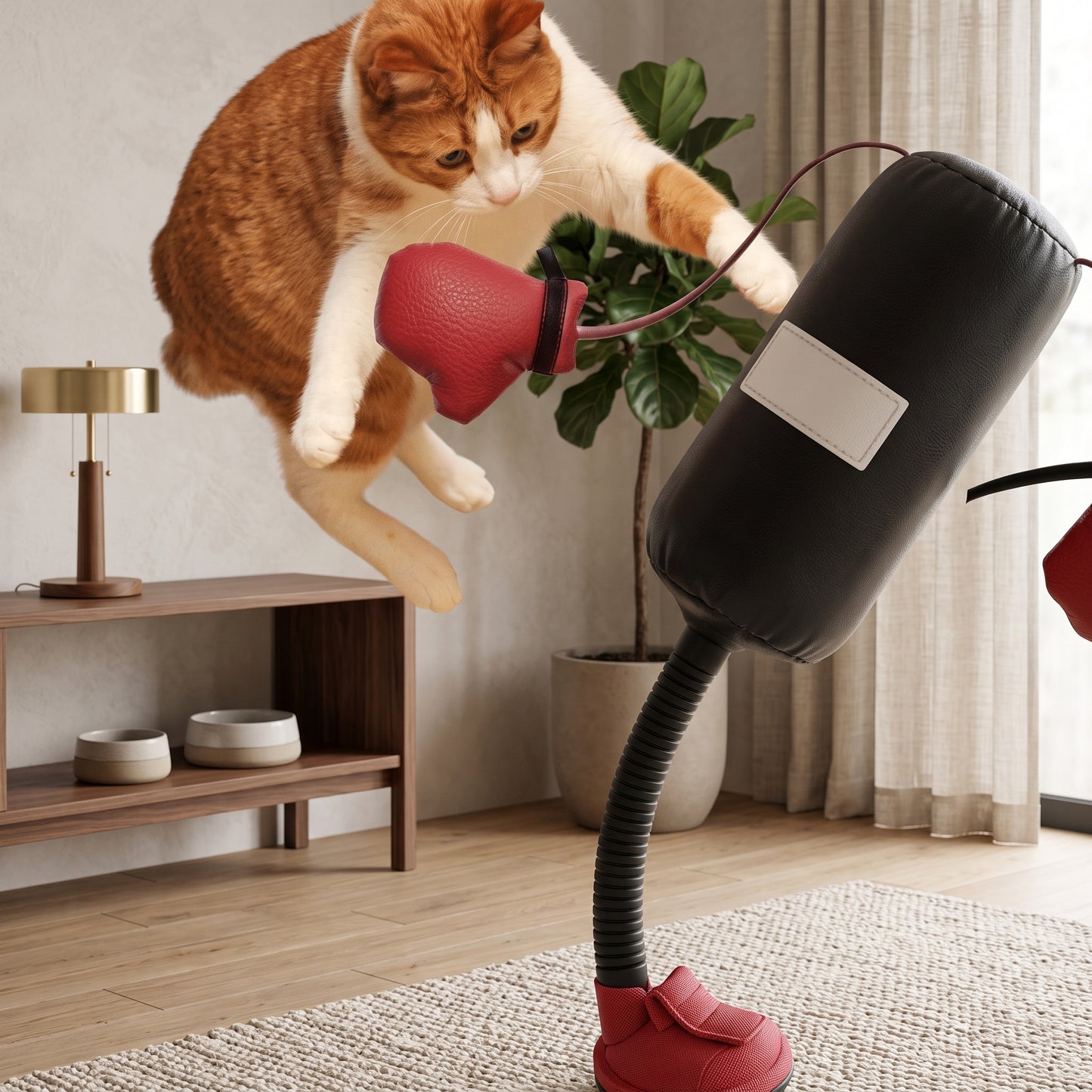 Interactive Cat Punching Bag Toy