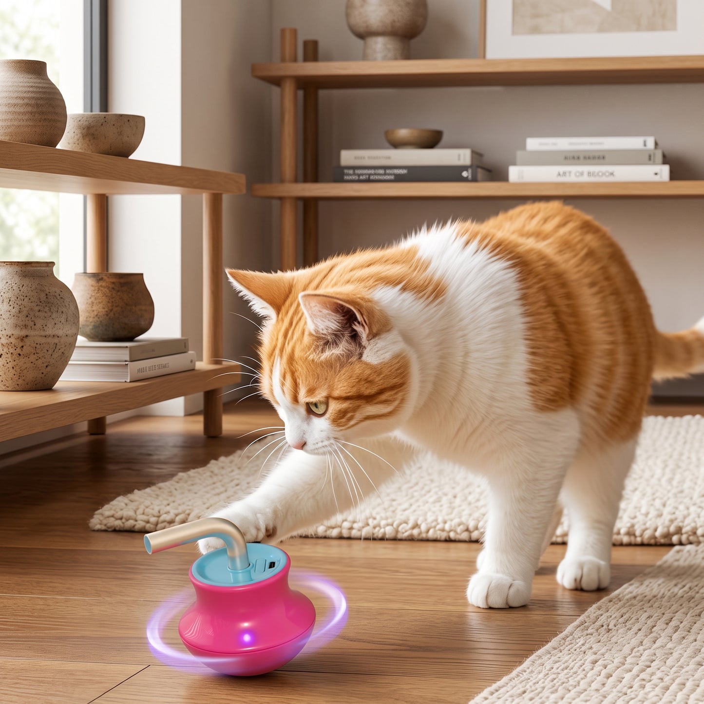 Automatic Roly-Poly Laser Cat Toy for Indoor Cats