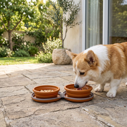 Portable Pet Food & Water Bowl