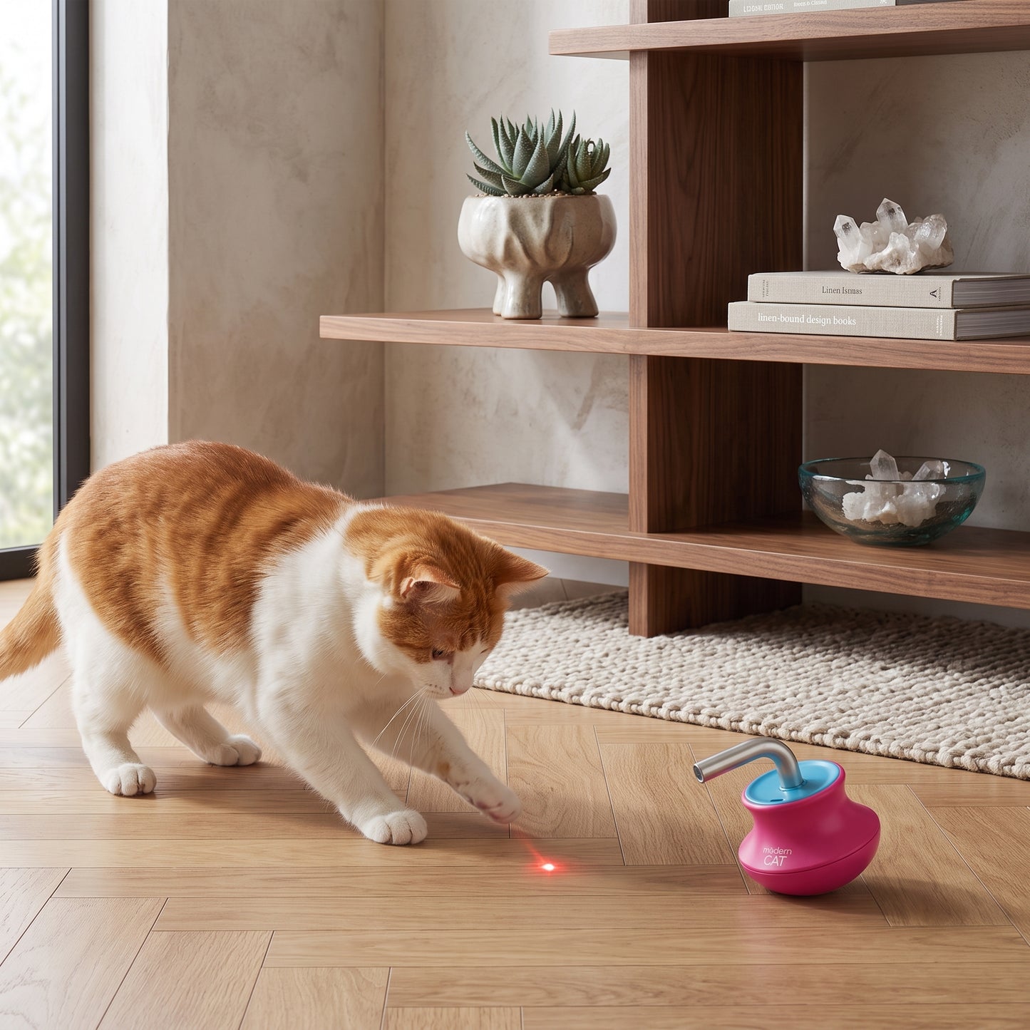 Automatic Roly-Poly Laser Cat Toy for Indoor Cats