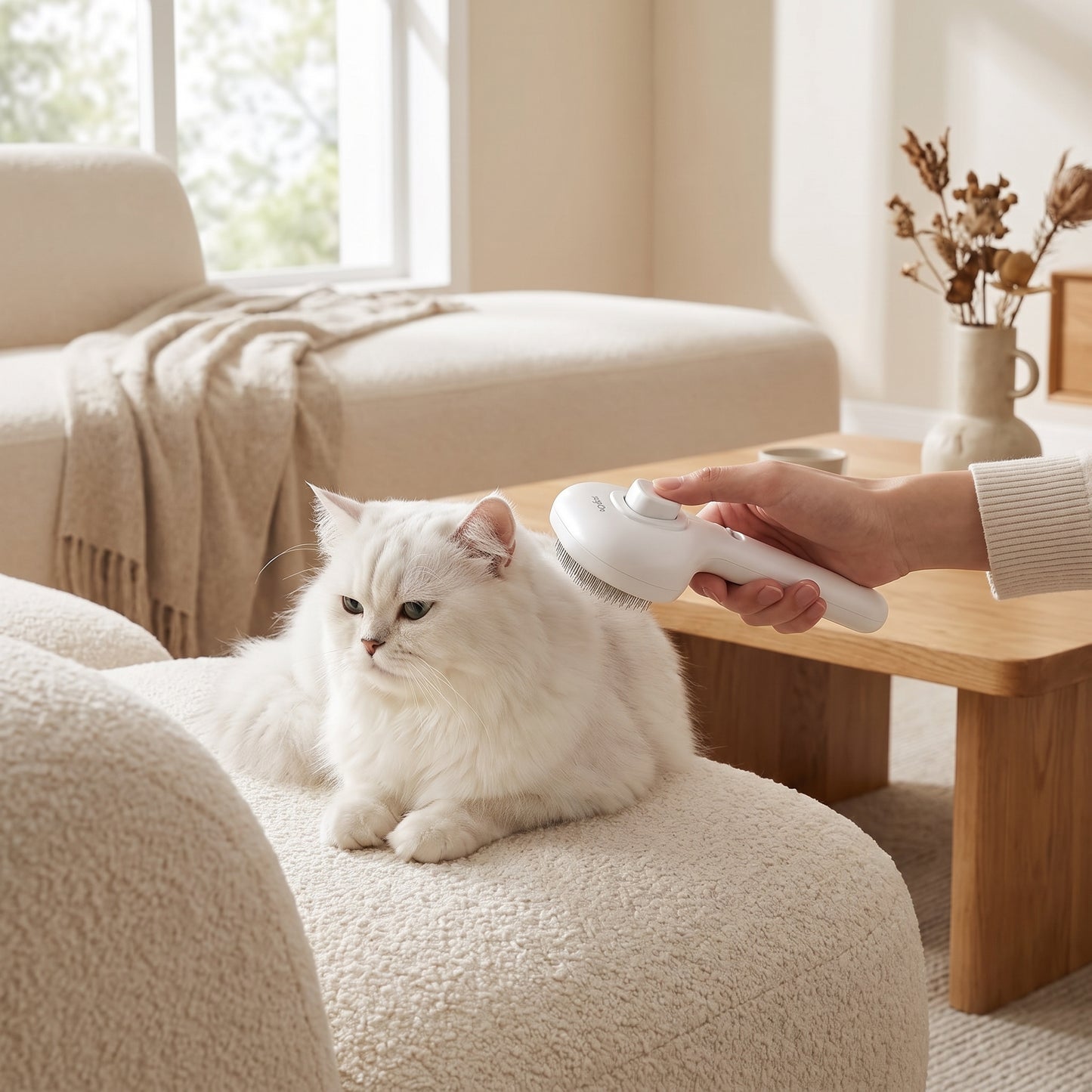 3-in-1 Pet Steam Grooming Brush