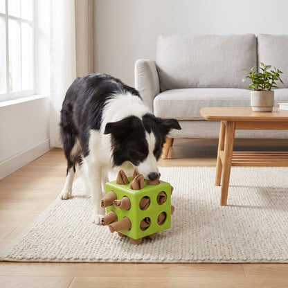 Interactive Dog Treat Puzzle Cube