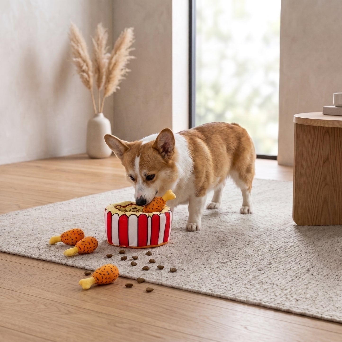 Interactive Plush Squeaky Dog Toy