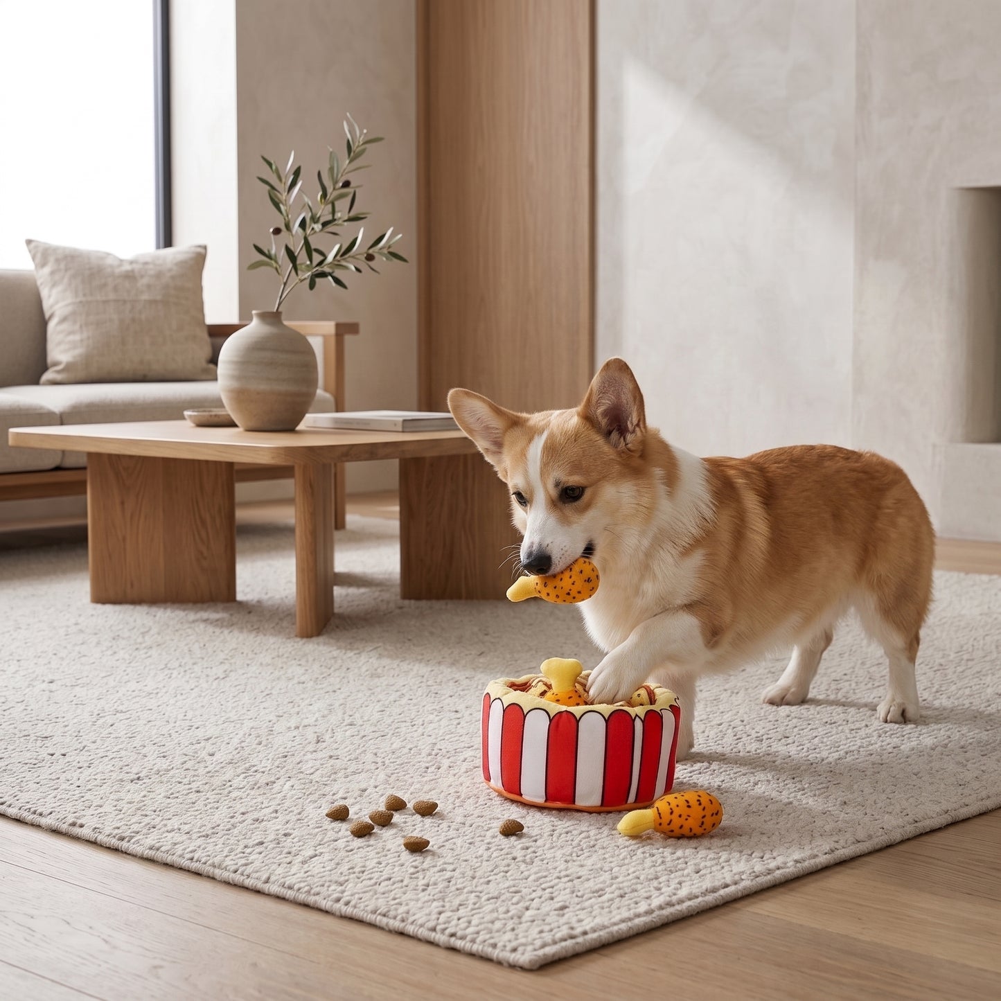 Interactive Plush Squeaky Dog Toy