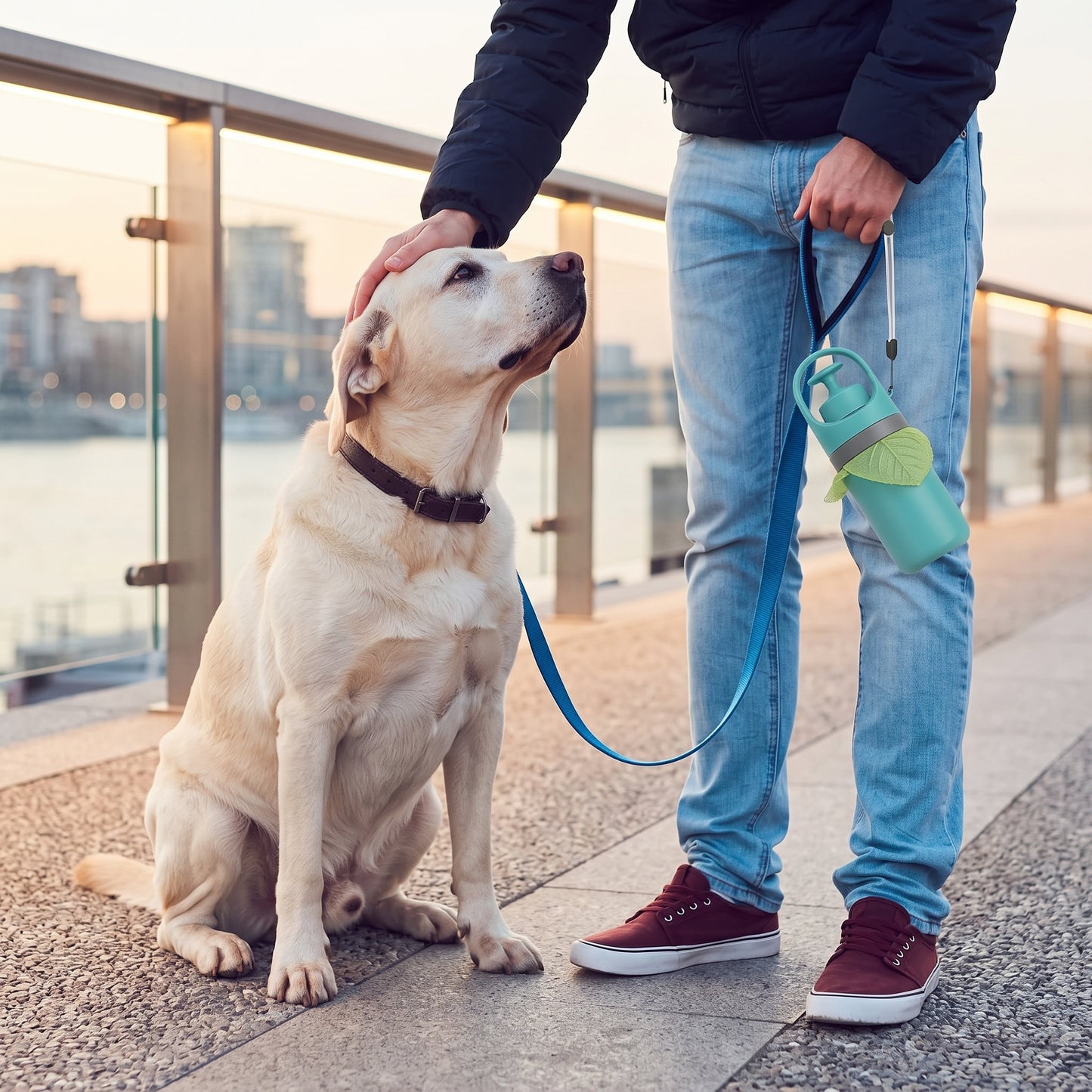 Portable Dog Poop Scooper with Built-In Bag Dispenser