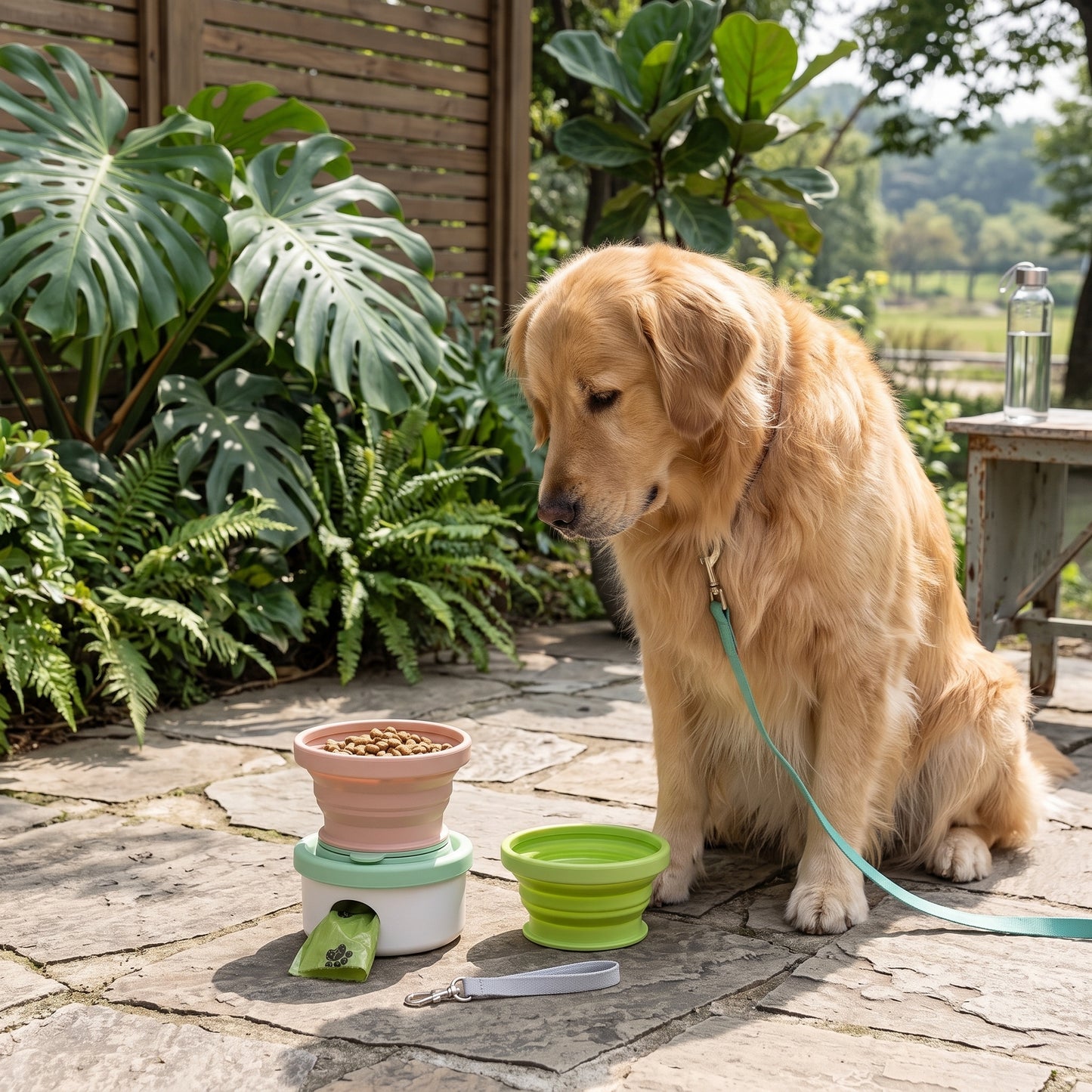 3 in 1 Collapsible Silicone Pet Travel Bowl Set