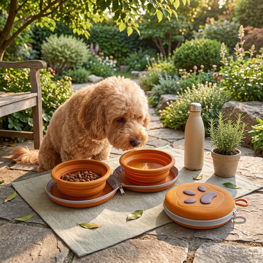 Portable Pet Food & Water Bowl