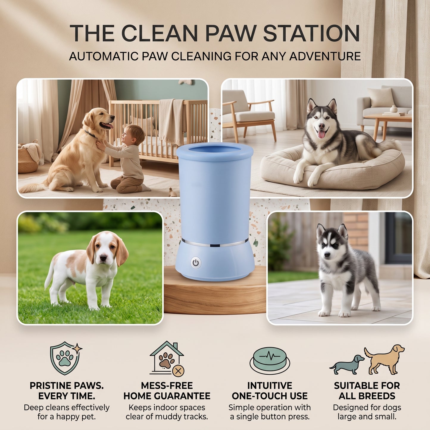 Electric Automatic Dog Paw Cleaner Cup