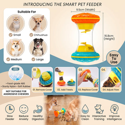 Interactive Rolling Dog Treat Dispenser Toy