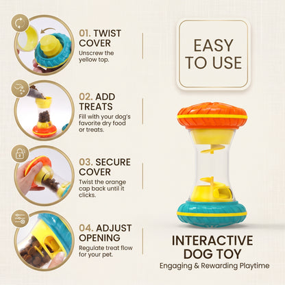 Interactive Rolling Dog Treat Dispenser Toy