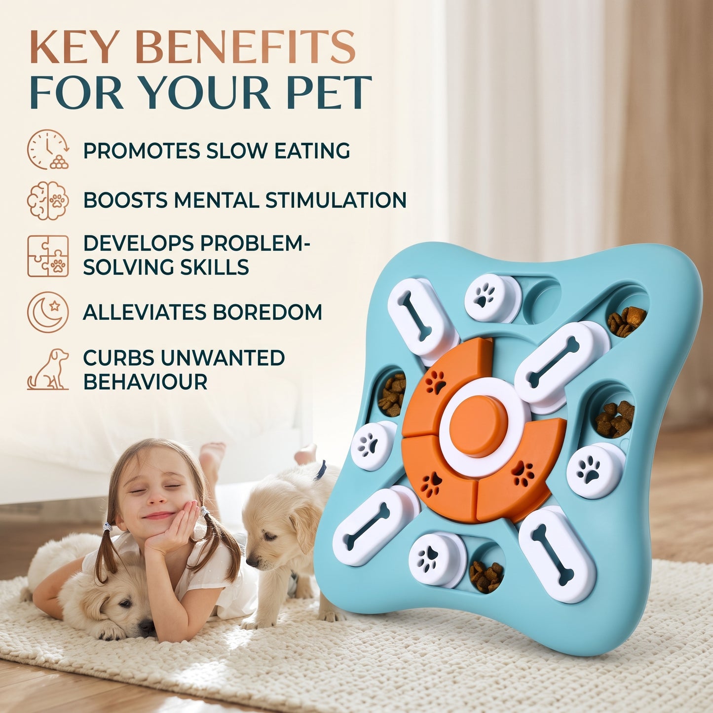 Interactive Dog Puzzle Feeder
