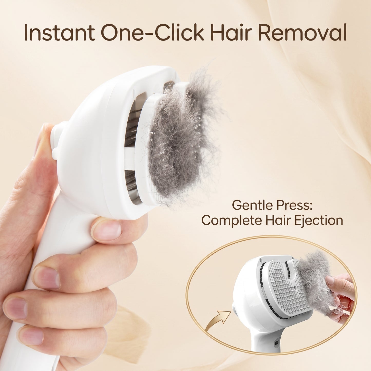 3-in-1 Pet Steam Grooming Brush