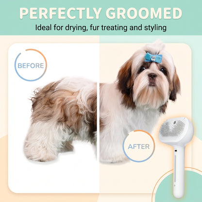 3-in-1 Pet Steam Grooming Brush