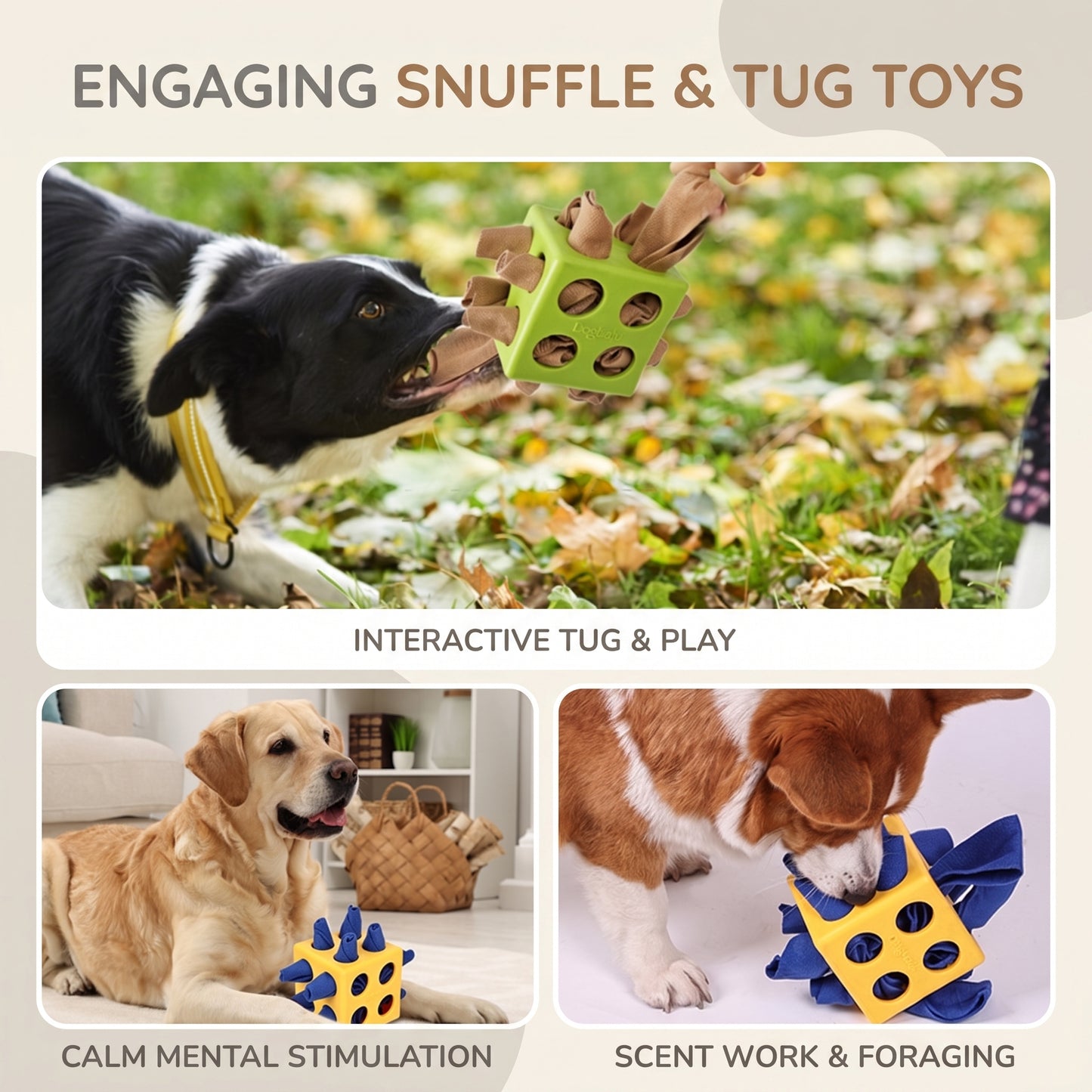 Interactive Dog Treat Puzzle Cube