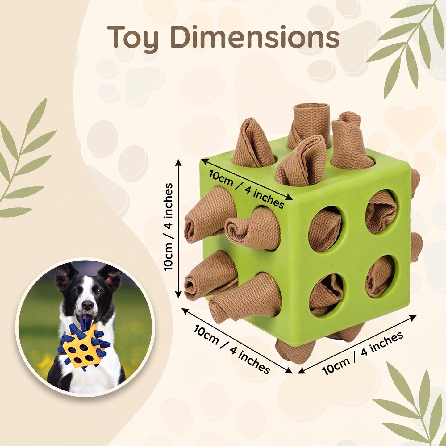 Interactive Dog Treat Puzzle Cube