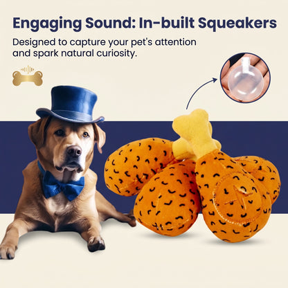 Interactive Plush Squeaky Dog Toy
