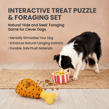 Interactive Plush Squeaky Dog Toy