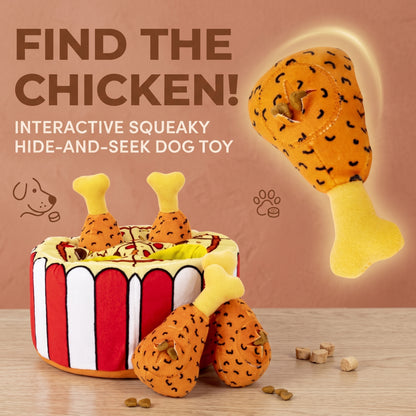 Interactive Plush Squeaky Dog Toy