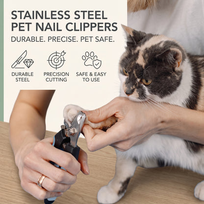 Professional Pet Nail Clippers with Safety Guard & Nail File