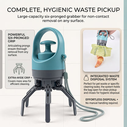 Portable Dog Poop Scooper with Built-In Bag Dispenser