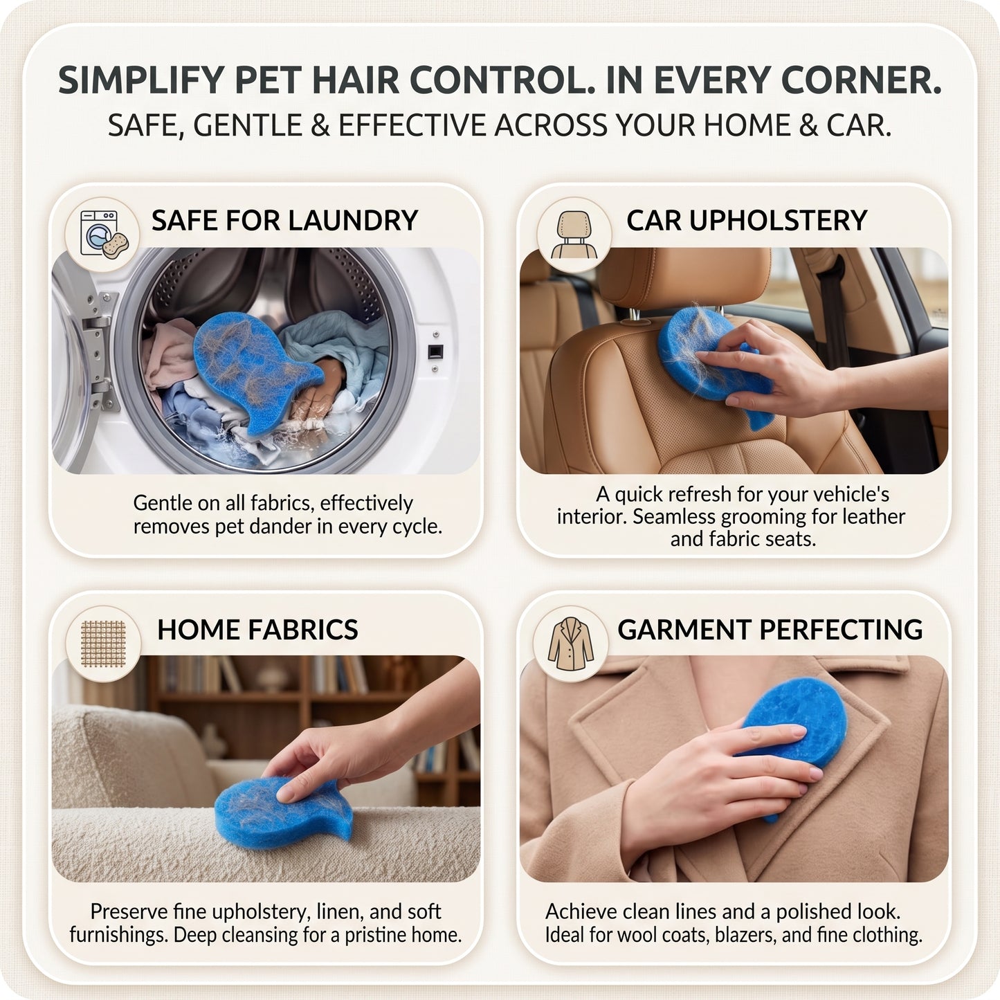 Reusable Pet Hair Remover for Washing Machine & Laundry