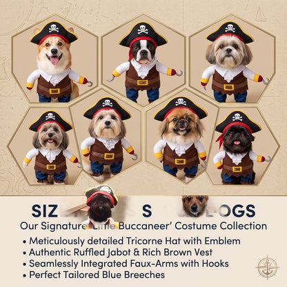 Funny Pirate Dog Costume