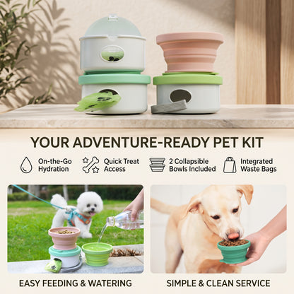 3 in 1 Collapsible Silicone Pet Travel Bowl Set