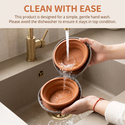 Portable Pet Food & Water Bowl