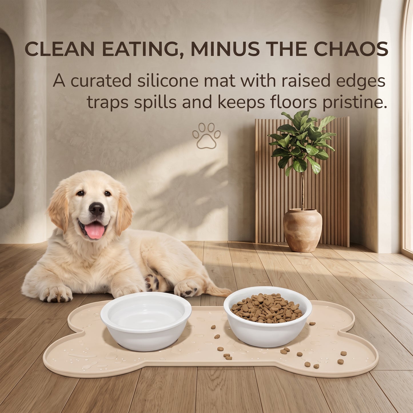 Bone Shaped Silicone Dog Feeding Mat