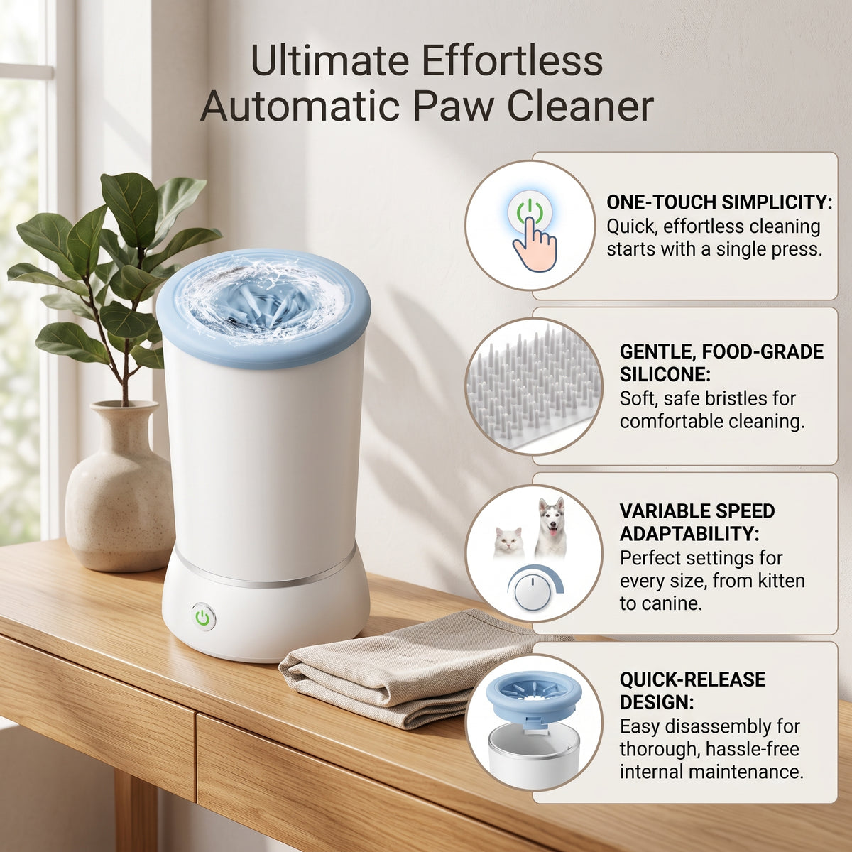 Electric Automatic Dog Paw Cleaner Cup