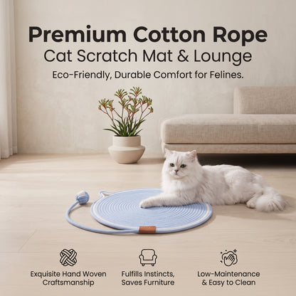 Interactive Cat Scratch Mat with Hanging Ball