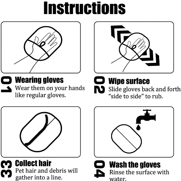 Reusable Pet Hair Remover Glove