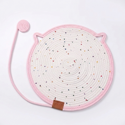 Interactive Cat Scratch Mat with Hanging Ball