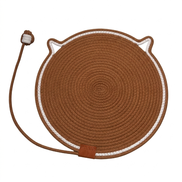 Interactive Cat Scratch Mat with Hanging Ball