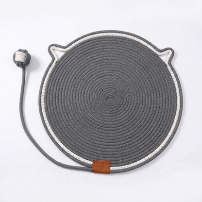Interactive Cat Scratch Mat with Hanging Ball