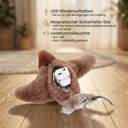 Interaktives Katzenspielzeug Vogel – mit Bewegung & Sound