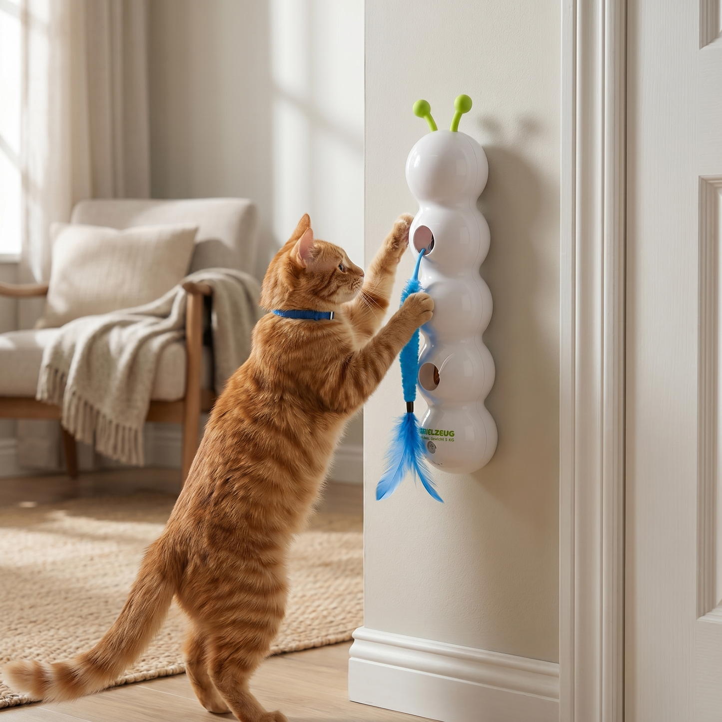 Interaktives Katzenspielzeug Wurm – Bewegungsspielzeug für Katzen