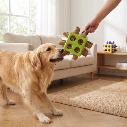 Interactive Dog Treat Puzzle Cube