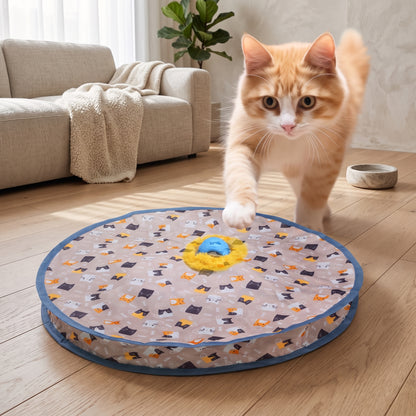 Rechargeable Interactive Cat Toy with Feather Teaser